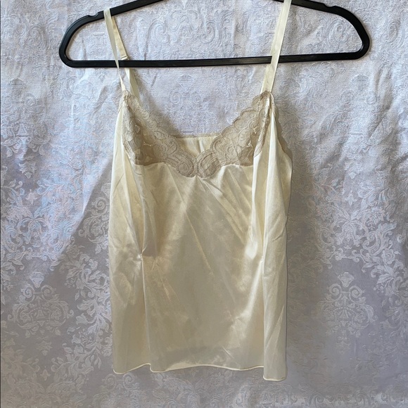 Vanity Fair Tops - Vintage Vanity Fair Cream Nylon Camisole.  Size 32